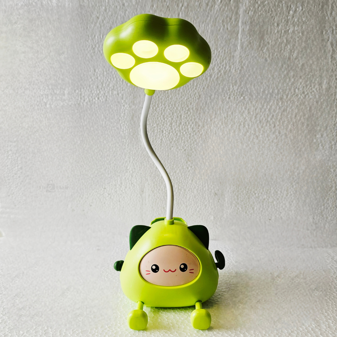 The Flair Store™ Cute Cartoon Study Lamp for Kids-Adjustable Neck, with mobile & pen Holder (Pack of 1)