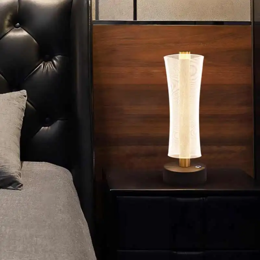 The Flair Store™ Frosted Glitter Crystal Table Lamp, Luxury Home Decor, Best for Gifting