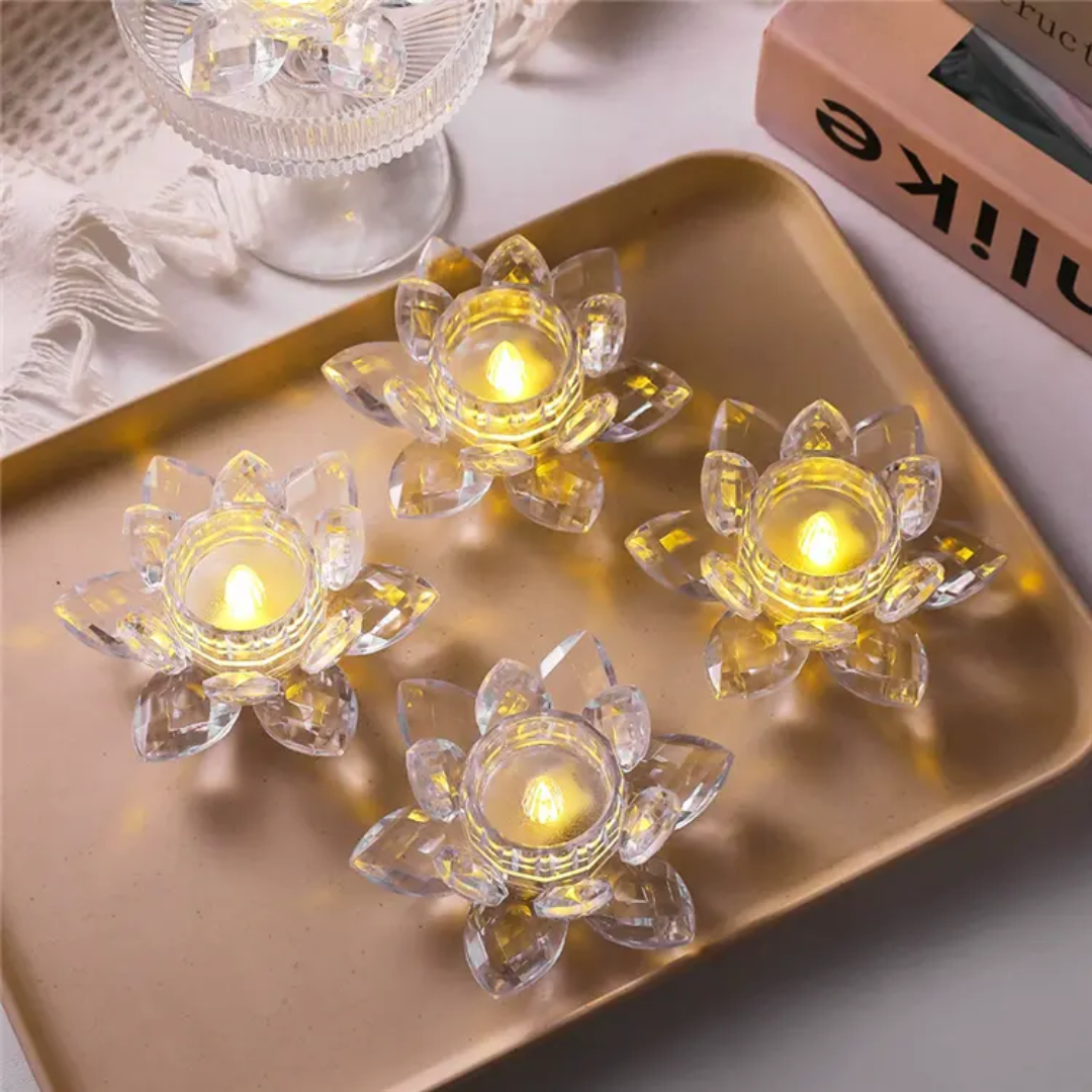 The Flair Store™ Lotus Flower LED Tealight Candle -Flameless Flickering Candles
