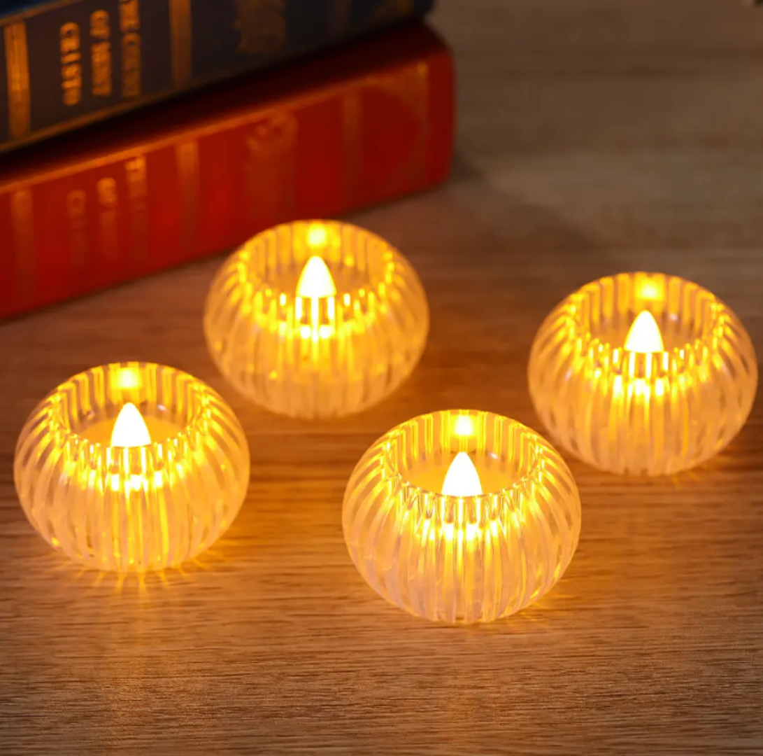 The Flair Store™ Crystal Round LED Diya for Home Décor, Festivals & Pooja, Diwali & Gifting