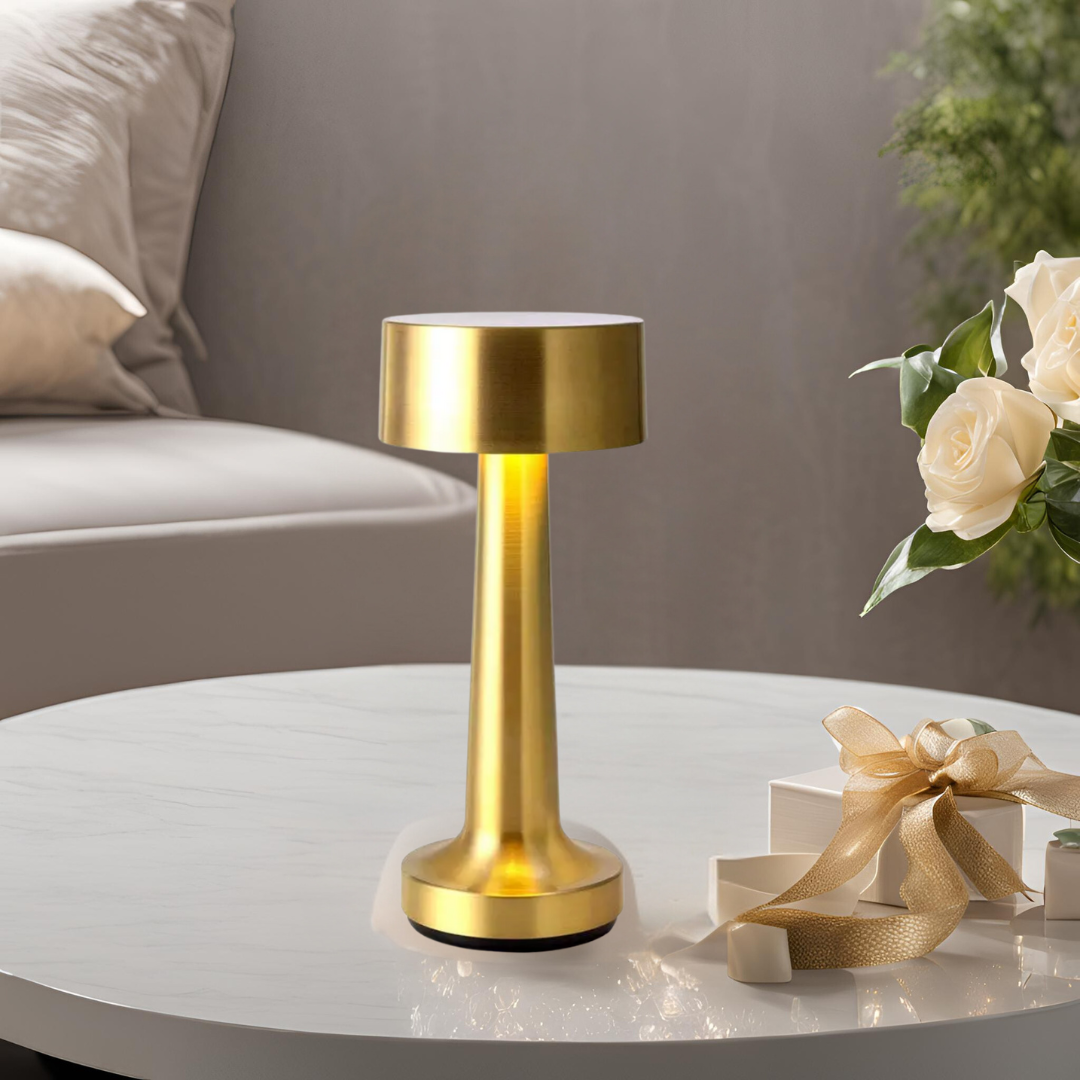 The Flair Store™ Round Cap Metal Lamp, Best for Dinner Table, Restaurant & Clubs, Party, USB Rechargeable, Touch Control