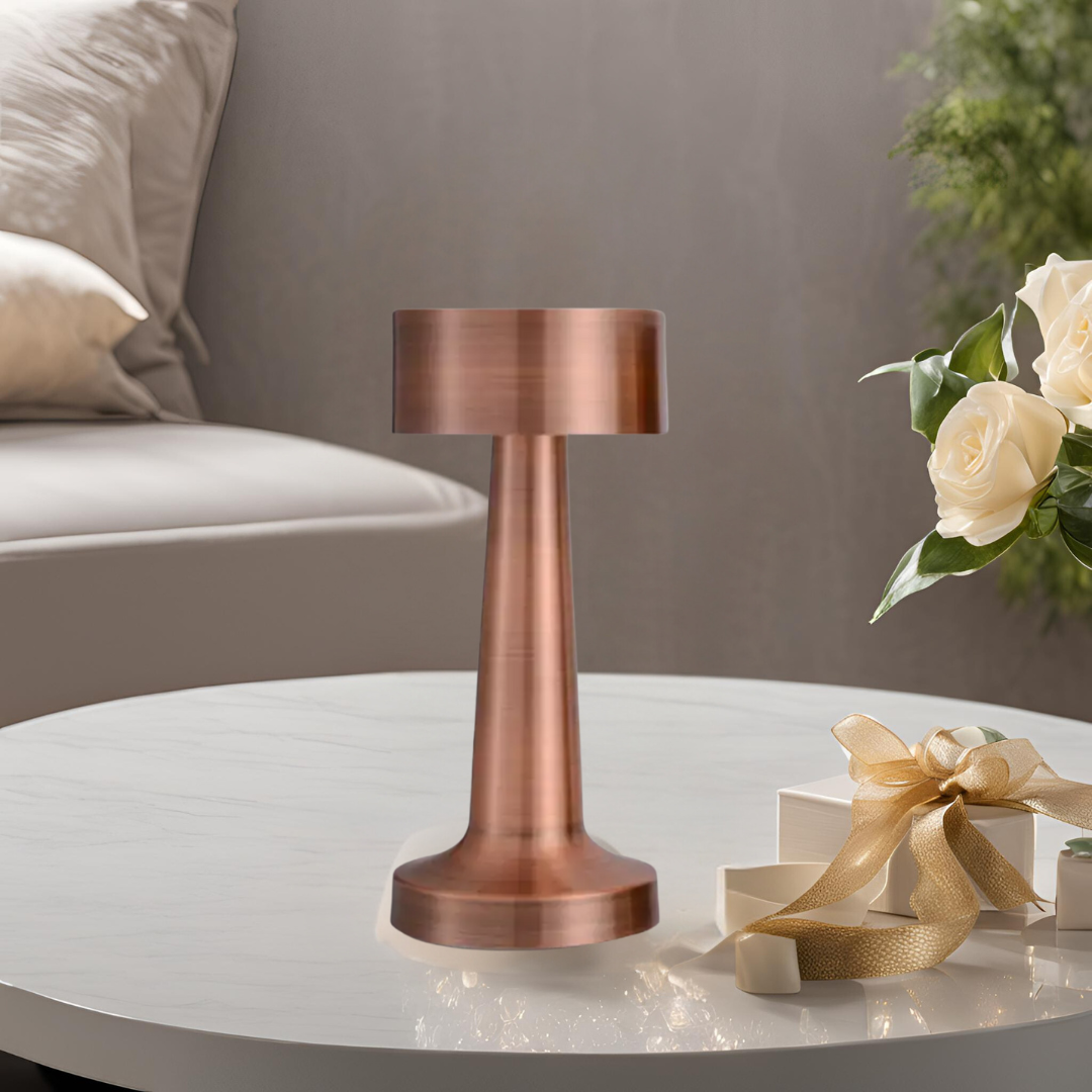 The Flair Store™ Round Cap Metal Lamp, Best for Dinner Table, Restaurant & Clubs, Party, USB Rechargeable, Touch Control