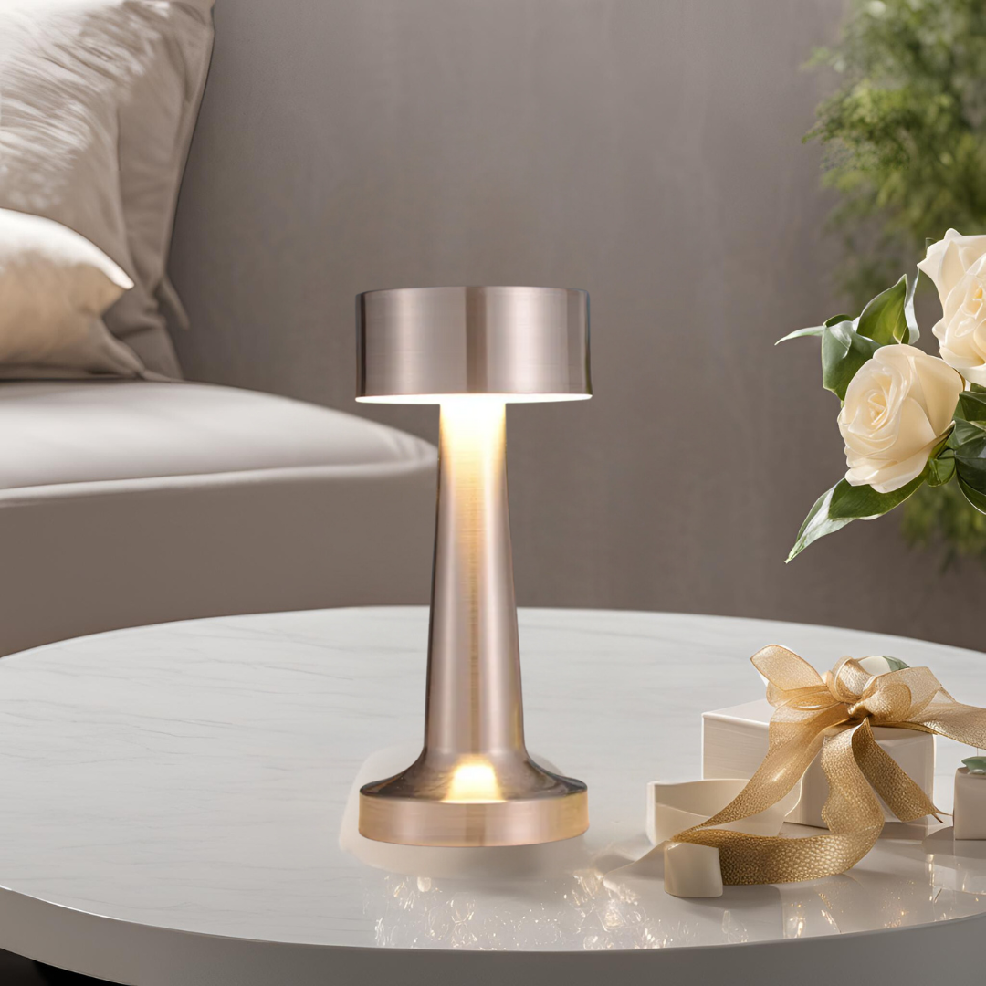 The Flair Store™ Round Cap Metal Lamp, Best for Dinner Table, Restaurant & Clubs, Party, USB Rechargeable, Touch Control