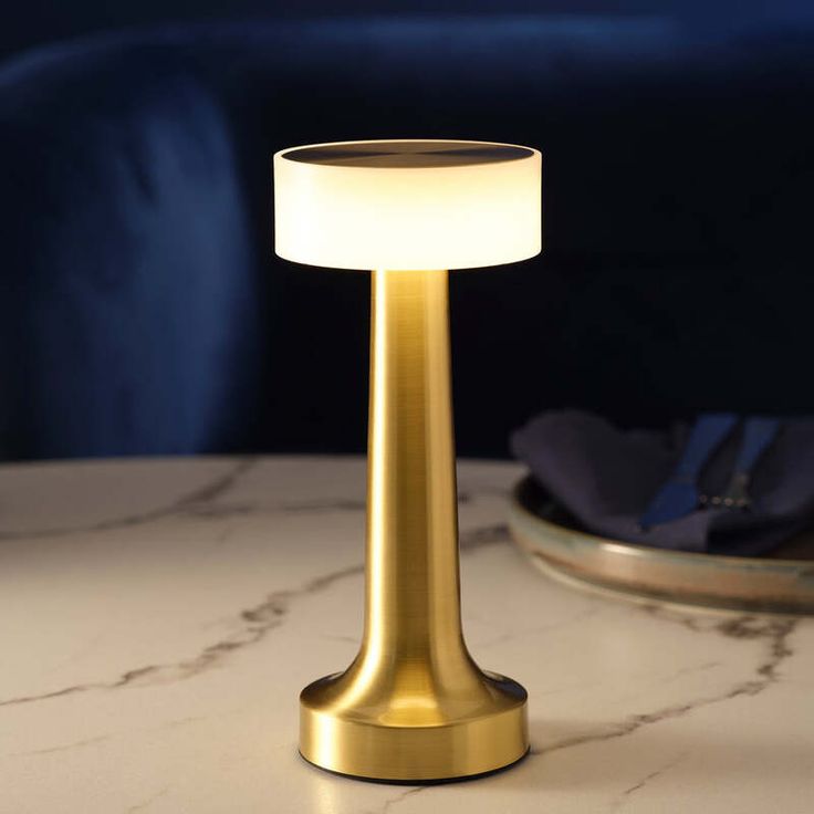 The Flair Store™ Round Cap Metal Lamp, Best for Dinner Table, Restaurant & Clubs, Party, USB Rechargeable, Touch Control (Pack of 1)