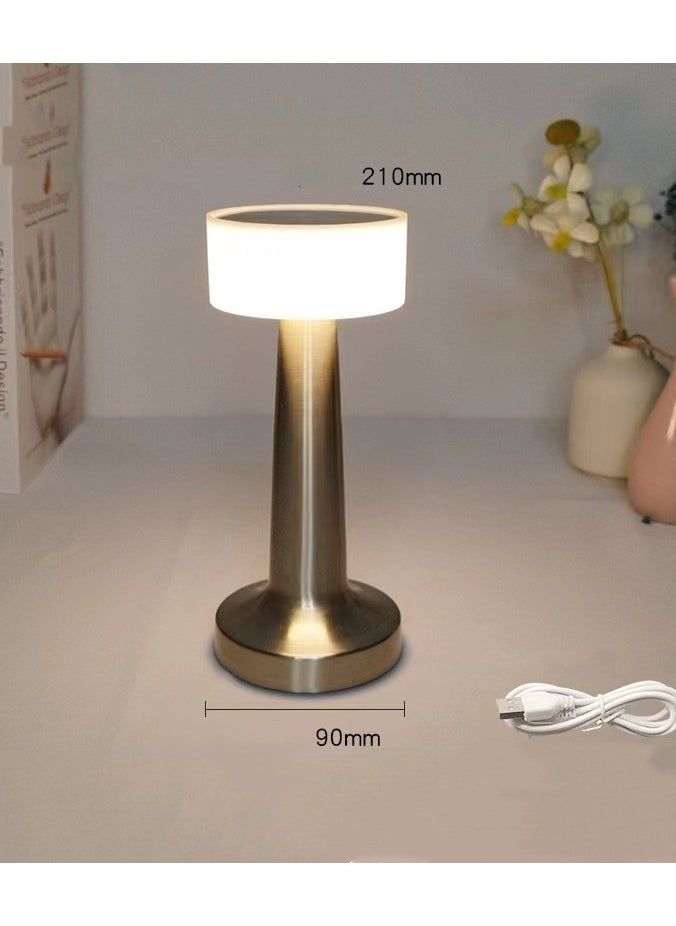 The Flair Store™ Round Cap Metal Lamp, Best for Dinner Table, Restaurant & Clubs, Party, USB Rechargeable, Touch Control (Pack of 1)