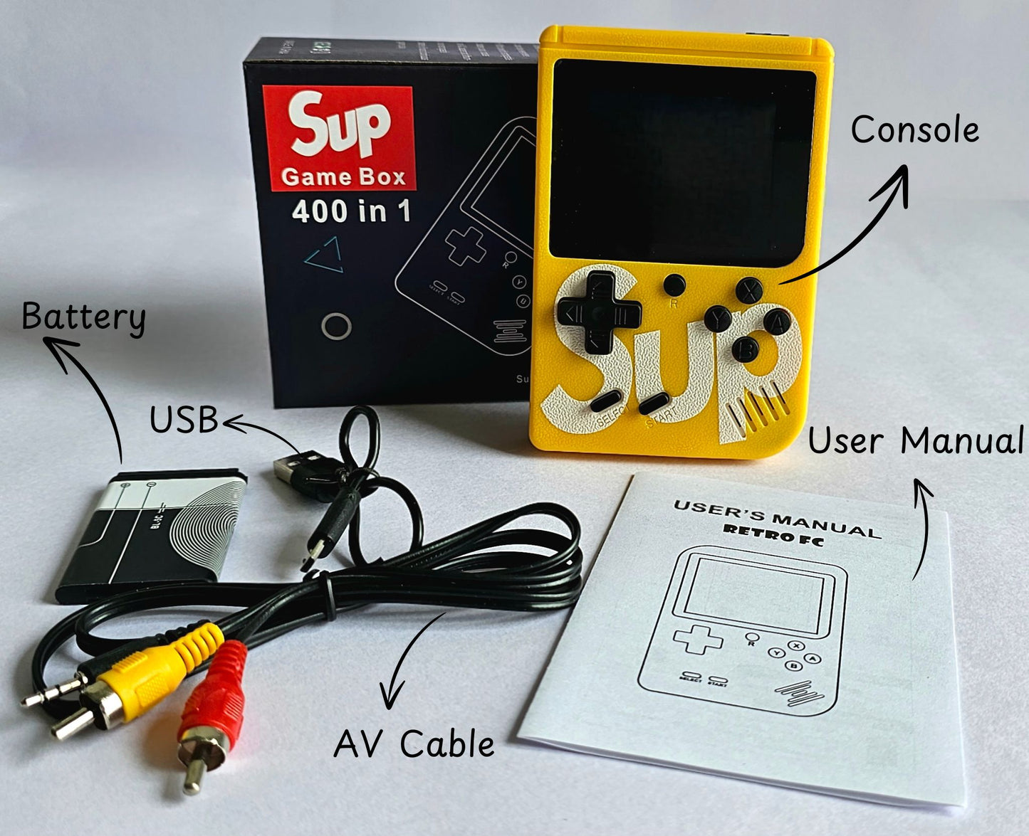 The Flair Store™ Sup 400 in 1 Classic Retro Video Game