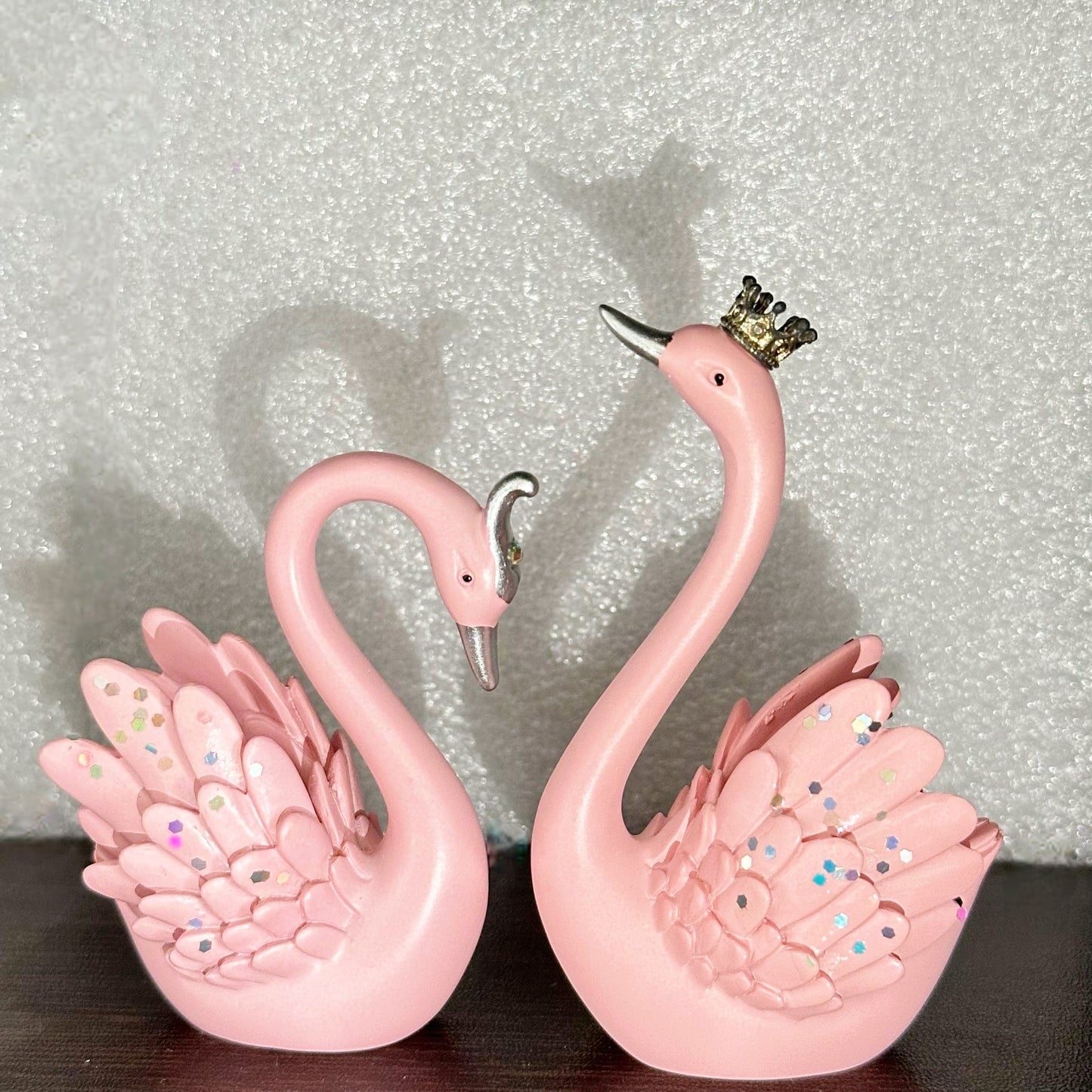 The Flair Store™ Lucky Swan Couple crystal wings showpiece for Home Living room Decor (Set of 2 Pc)