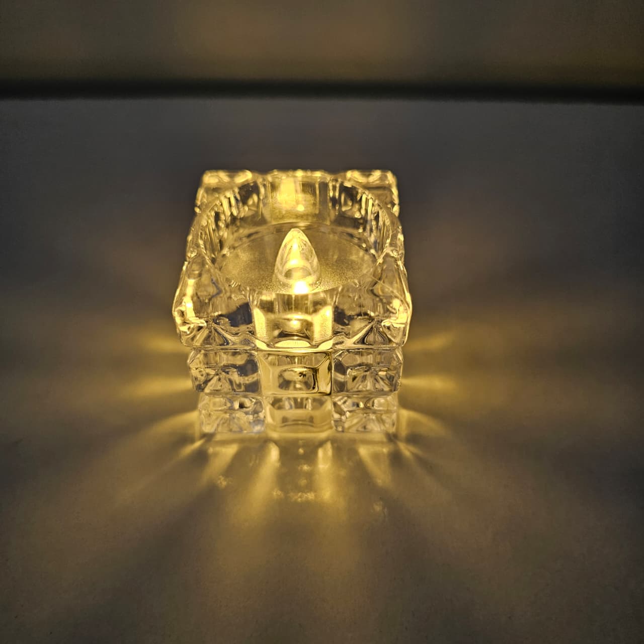 The Flair Store™ Cube Shaped LED Flameless Flickering Candles for Diwali, Party, Festival