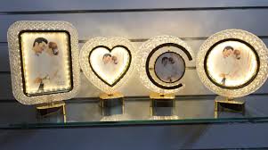 The Flair Store™ Half Moon Crystal LED Light with Round Shape Photo Frame