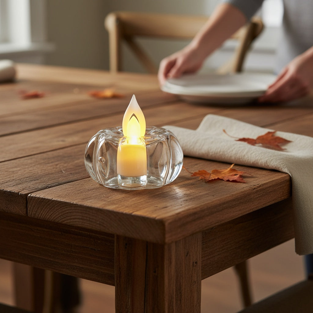The Flair Store™ Round LED Tealight Flameless Flickering Candles for Diwali Festival