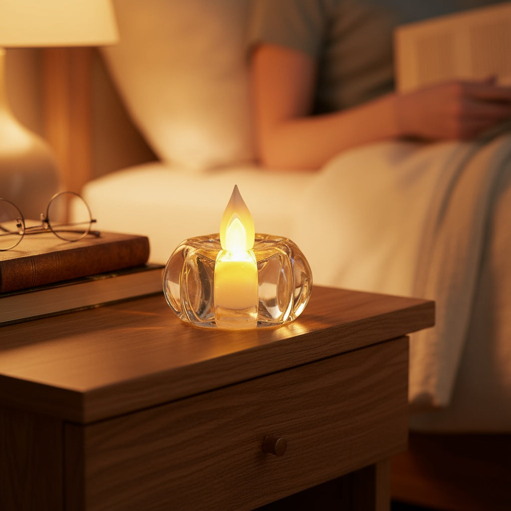 The Flair Store™ Round LED Tealight Flameless Flickering Candles for Diwali Festival