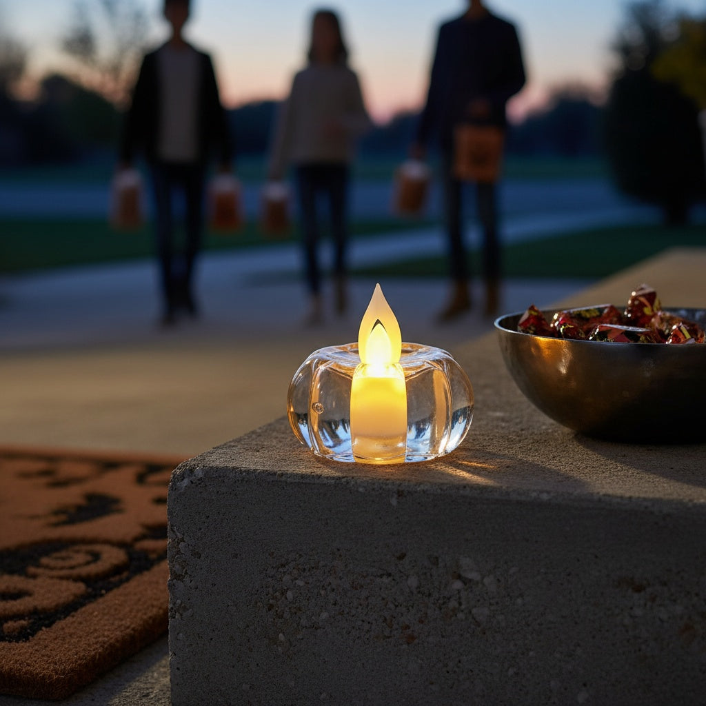 The Flair Store™ Round LED Tealight Flameless Flickering Candles for Diwali Festival
