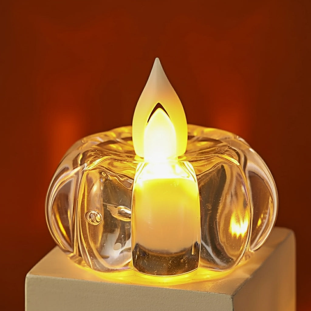 The Flair Store™ Round LED Tealight Flameless Flickering Candles for Diwali Festival
