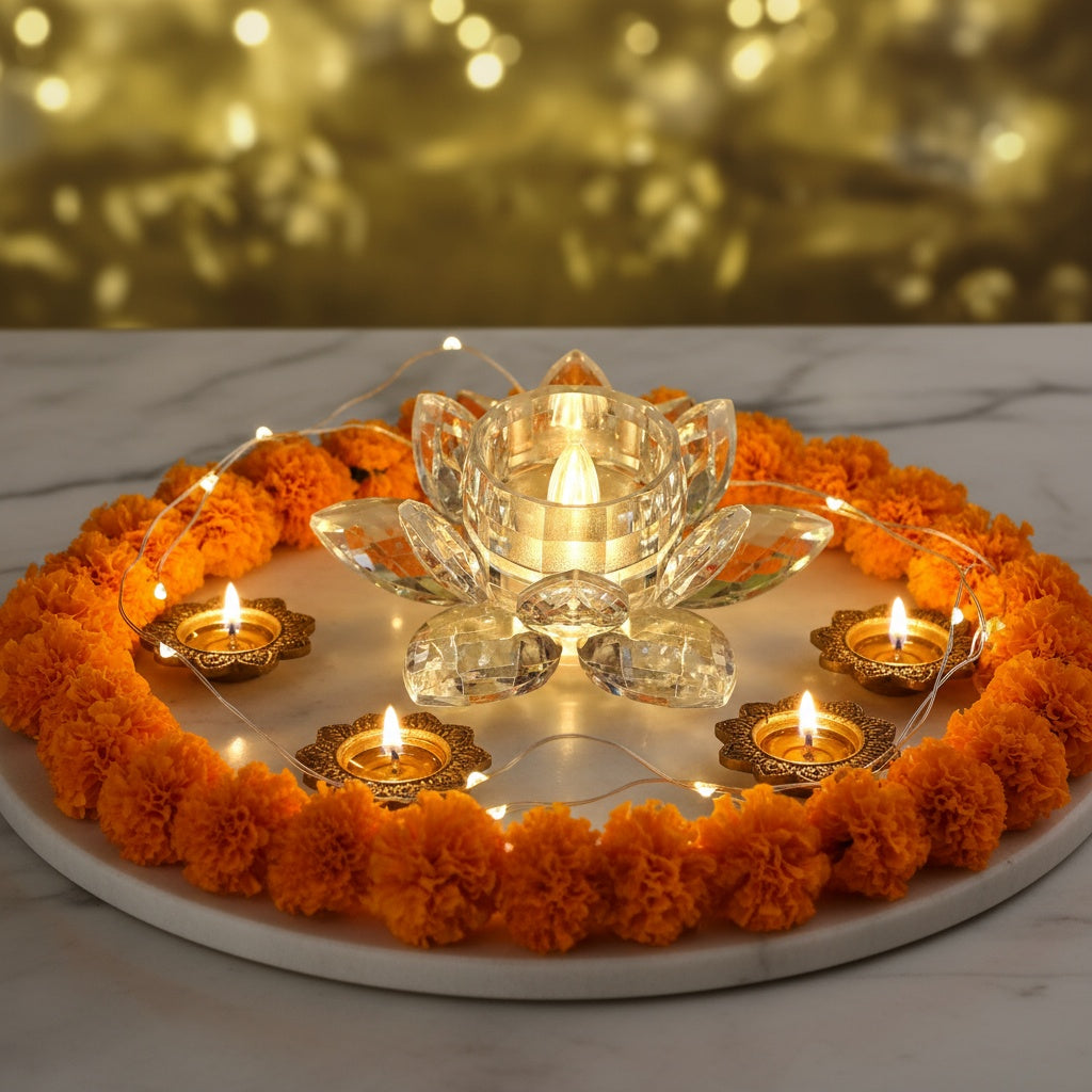 The Flair Store™ Lotus Flower LED Tealight Candle -Flameless Flickering Candles