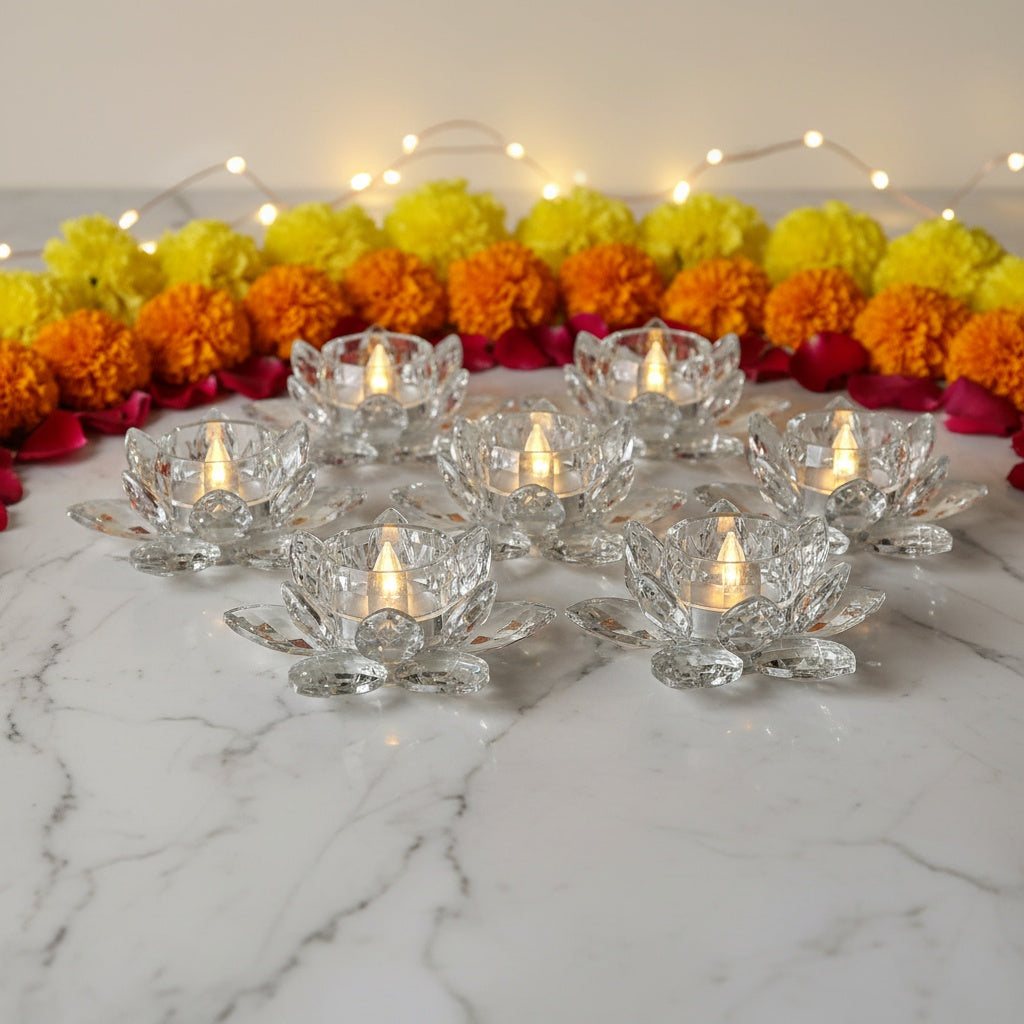 The Flair Store™ Lotus Flower LED Tealight Candle -Flameless Flickering Candles