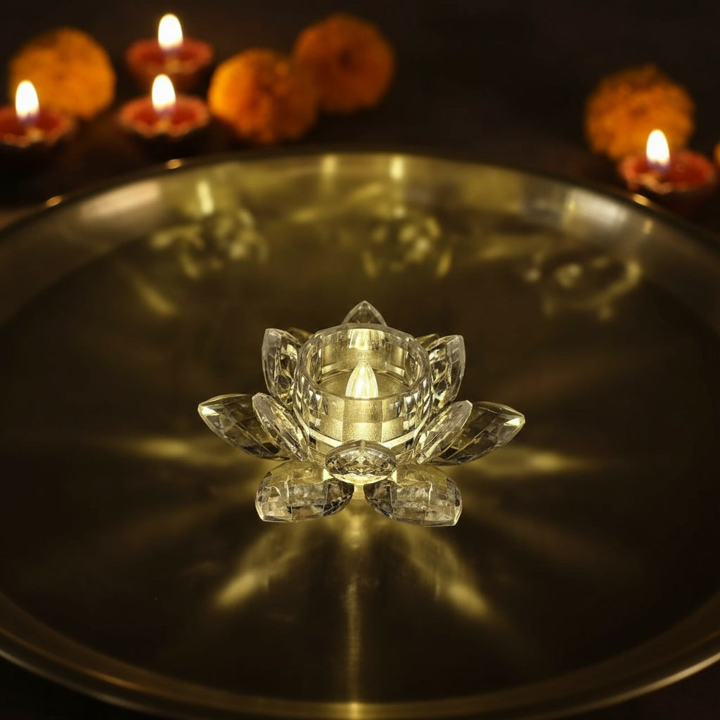 The Flair Store™ Lotus Flower LED Tealight Candle -Flameless Flickering Candles