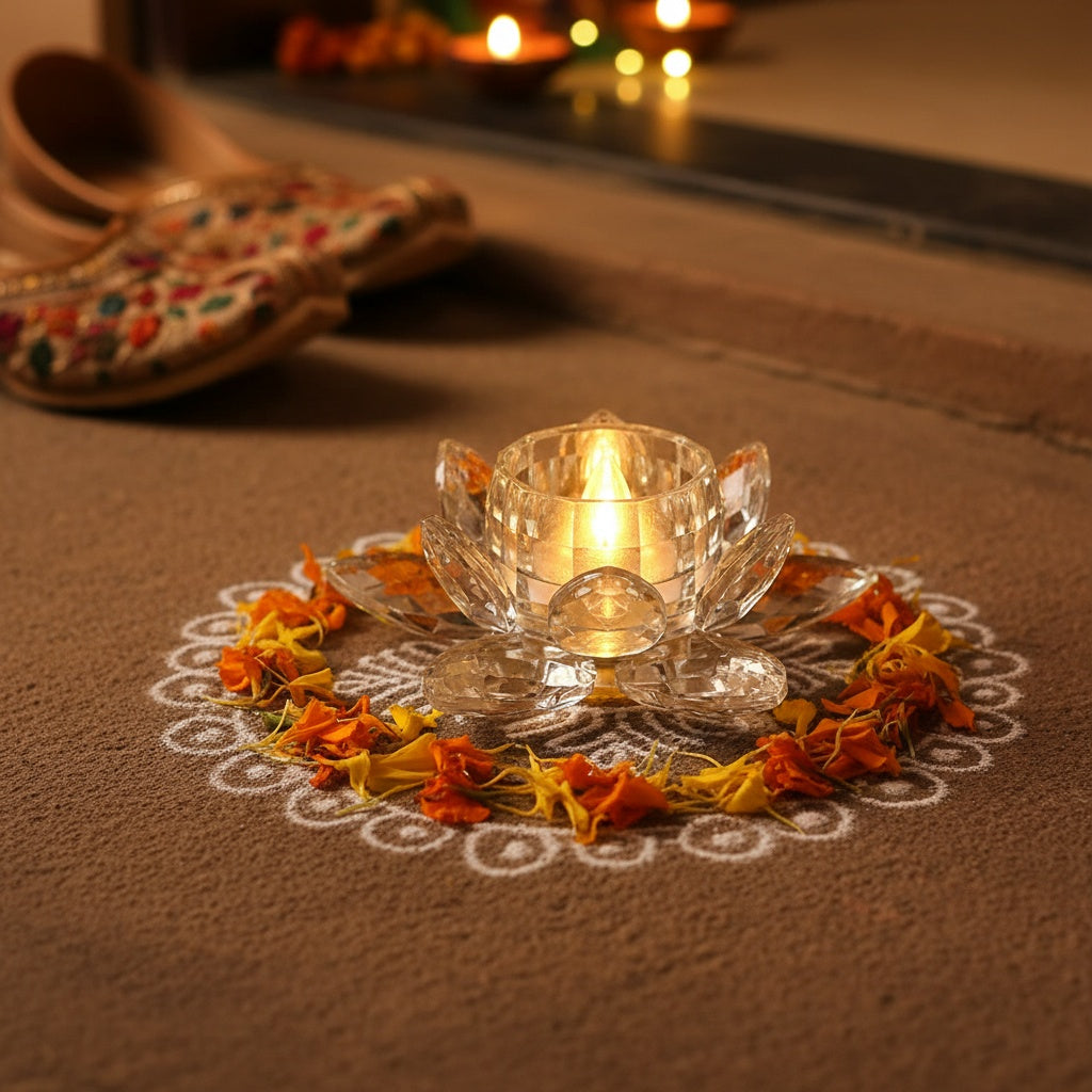 The Flair Store™ Lotus Flower LED Tealight Candle -Flameless Flickering Candles
