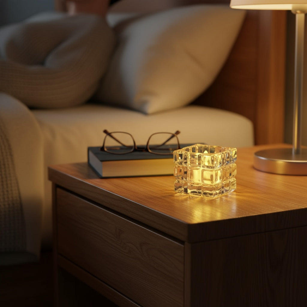 The Flair Store™ Cube Shaped LED Flameless Flickering Candles for Diwali, Party, Festival