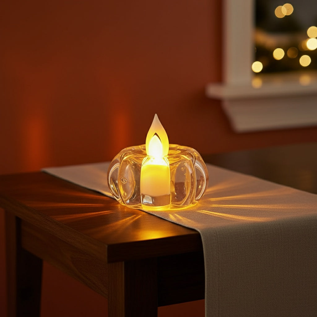 The Flair Store™ Round LED Tealight Flameless Flickering Candles for Diwali Festival