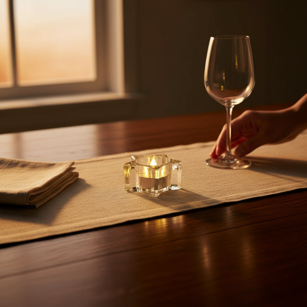 The Flair Store™ Twinkling Star Crystal LED Battery Operated Flameless & Smokeless Candles