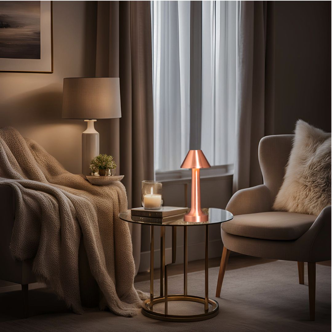 The Flair Store™ Mushroom Cap Metal Lamp, Best for Dinner Table, Coffee Table, Restaurant & Clubs Party