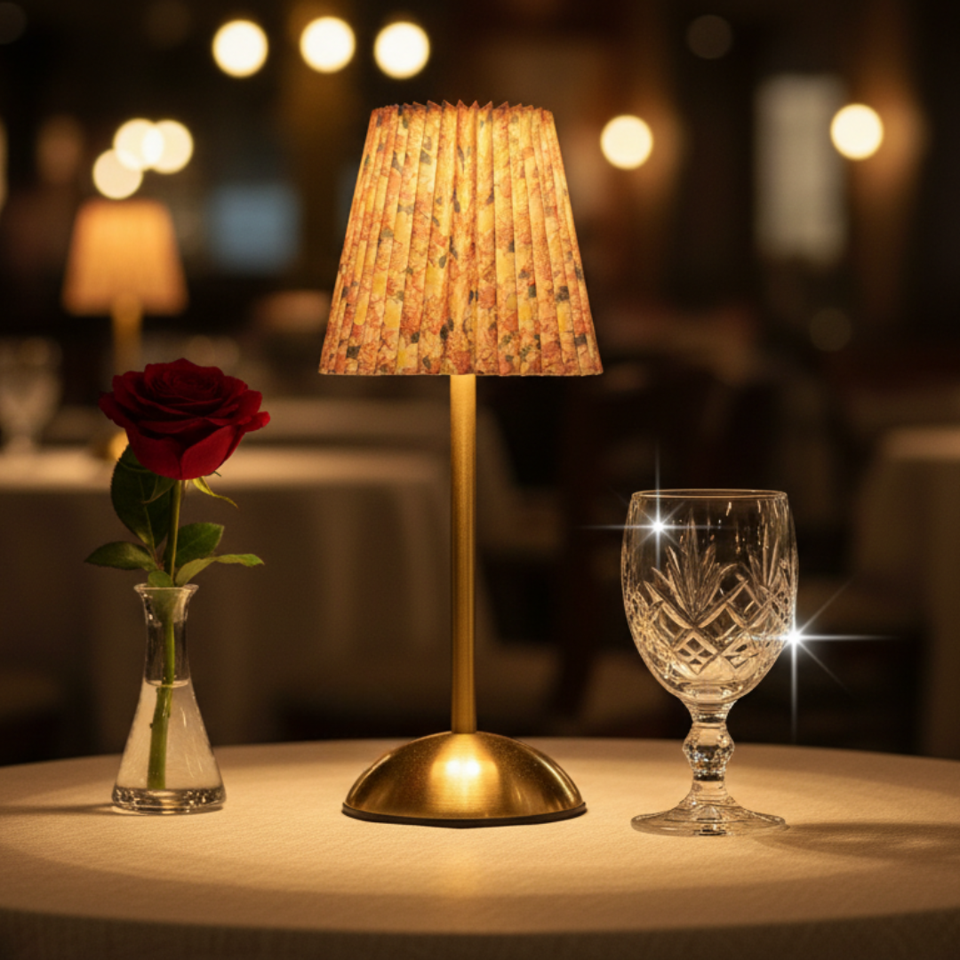 The Flair Store™ Modern Minimalist Table Lamp with Fabric Shade – Warm Ambient Bedside & Café Light