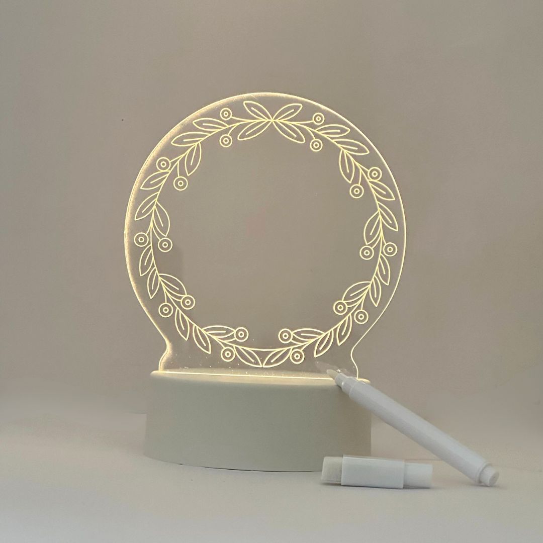 The Flair Store™ 3D Creative Writing Visualization Lamp Message Board Smart USB Greetings LED