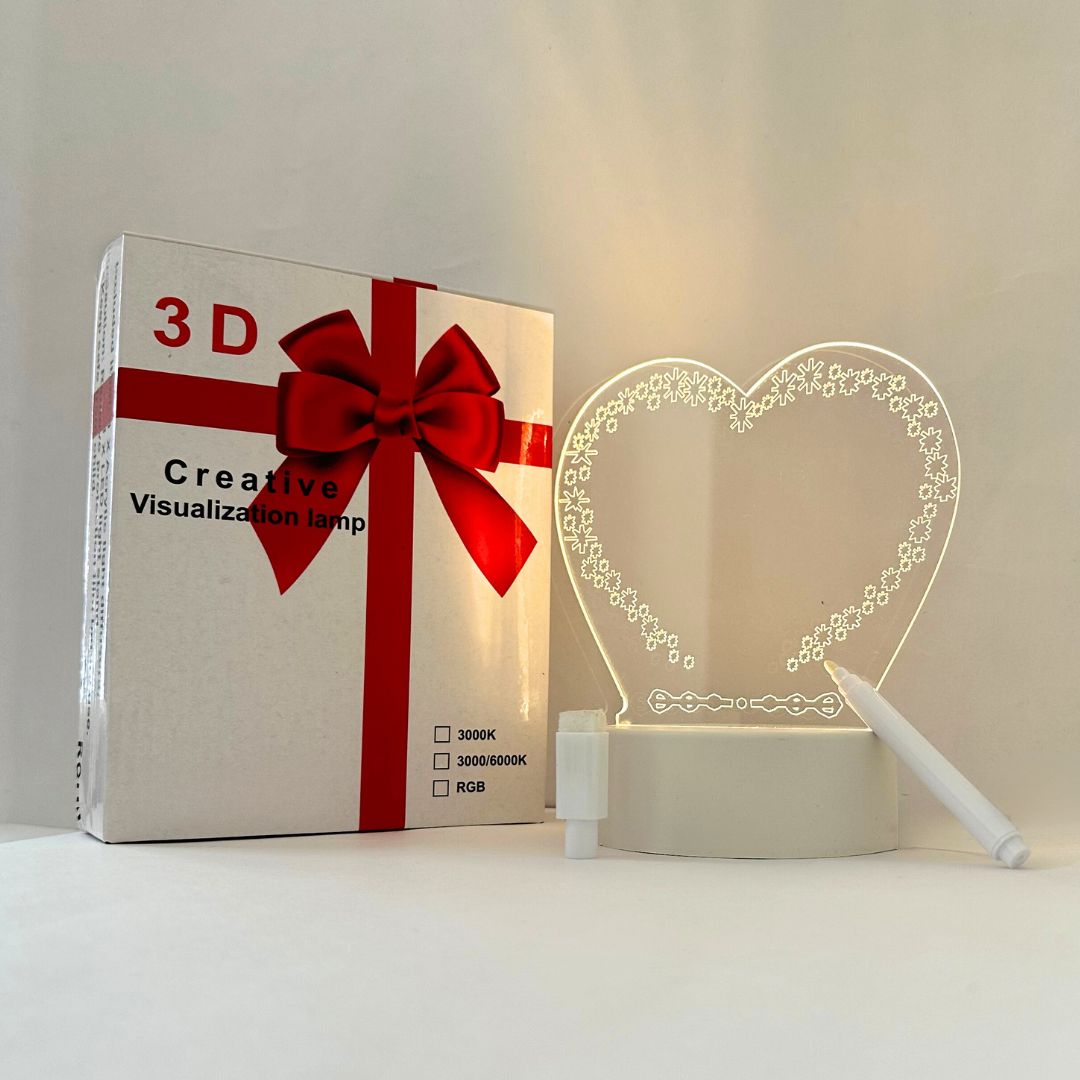 The Flair Store™ 3D Creative Writing Visualization Lamp Message Board Smart USB Greetings LED