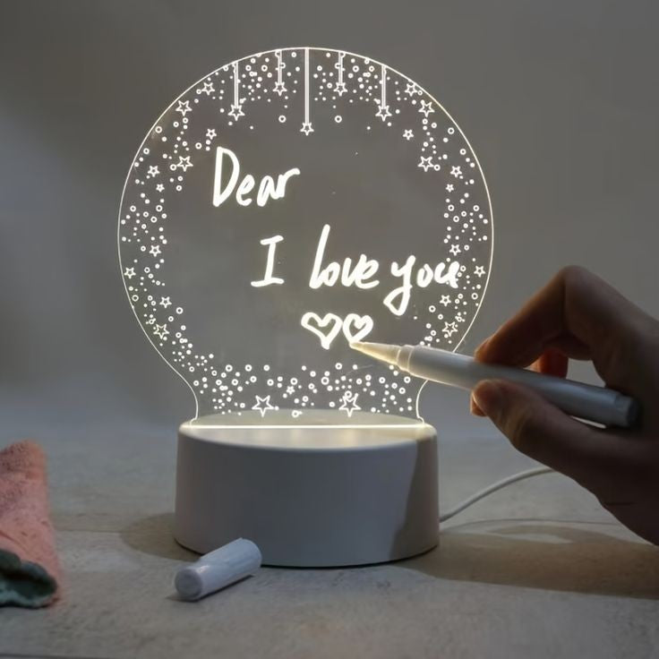 The Flair Store™ 3D Creative Writing Visualization Lamp Message Board Smart USB Greetings LED
