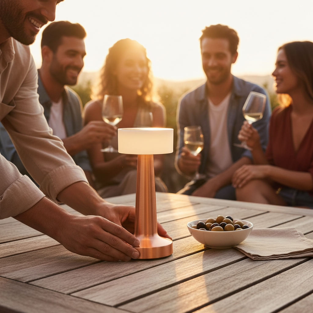 The Flair Store™ Round Cap Metal Lamp,  Best for Dinner Table, Restaurant & Clubs, Party