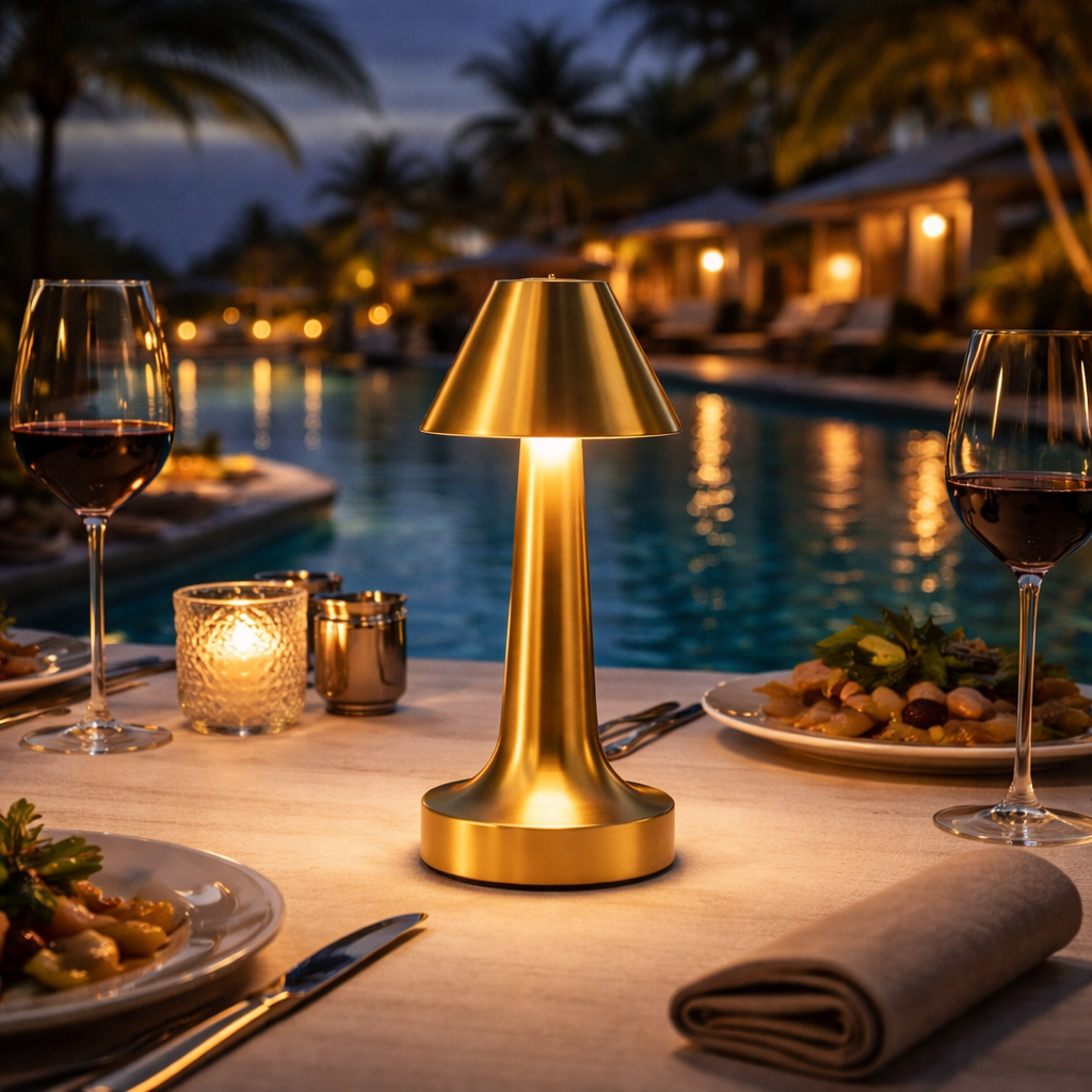 The Flair Store™ Mushroom Cap Metal Lamp, Best for Dinner Table, Coffee Table, Restaurant & Clubs Party