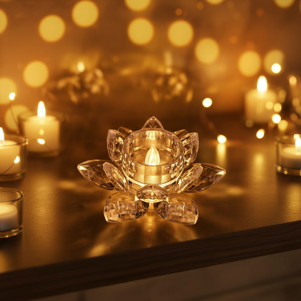 The Flair Store™ Lotus Flower LED Tealight Candle -Flameless Flickering Candles