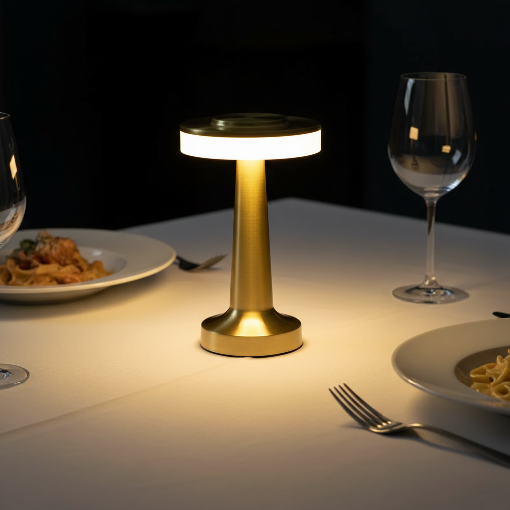 The Flair Store™ Luxurious Round Dumbbell Metal Lamp, Best for Dinner Table, Coffee Table, Restaurant & Clubs Party