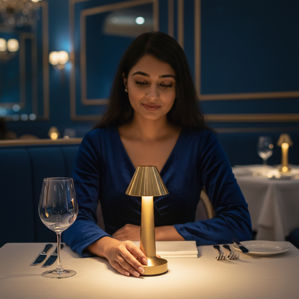 The Flair Store™ Mushroom Cap Metal Lamp, Best for Dinner Table, Coffee Table, Restaurant & Clubs Party