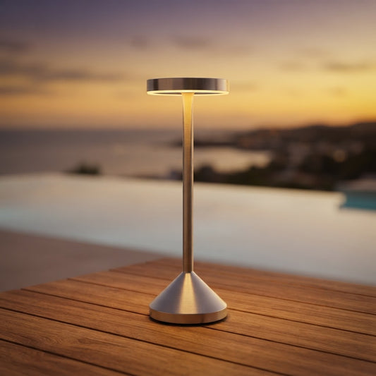 ROUND TALL METAL LAMP PACK OF 2!
