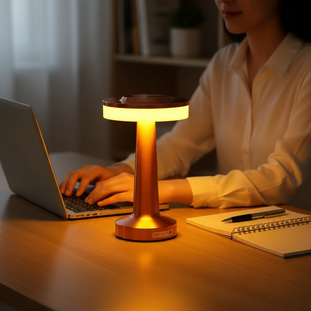 The Flair Store™ Luxurious Round Dumbbell Metal Lamp, Best for Dinner Table, Coffee Table, Restaurant & Clubs Party