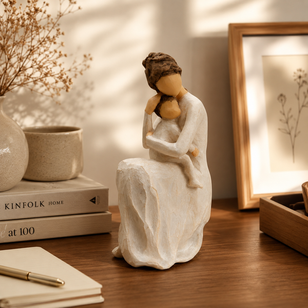The Flair Store™ Mother & Child Love Sculpture-Elegant Mother & Child Love Figurine – Handcrafted Family Bond Statue for Home Décor & Gifting