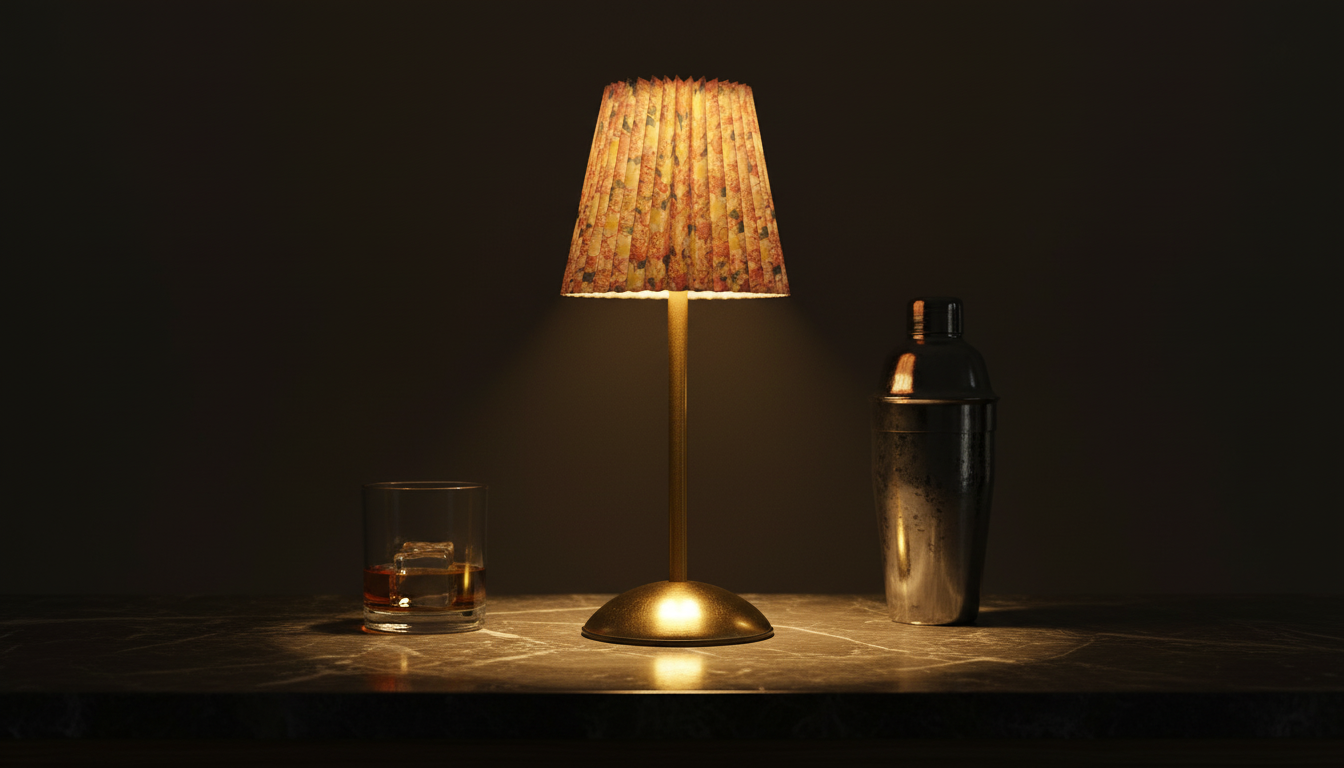 The Flair Store™ Modern Minimalist Table Lamp with Fabric Shade – Warm Ambient Bedside & Café Light