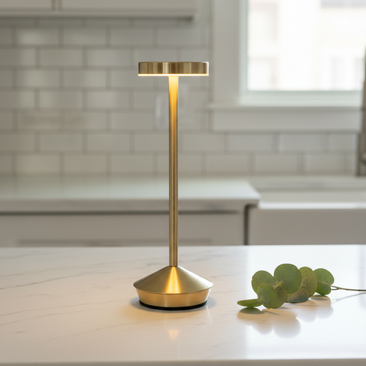 The Flair Store™ Tall Round Modern LED Desk Lamp | Minimal sleek Metal  Lamp for Restaurant, cafe, Office & Bedroom