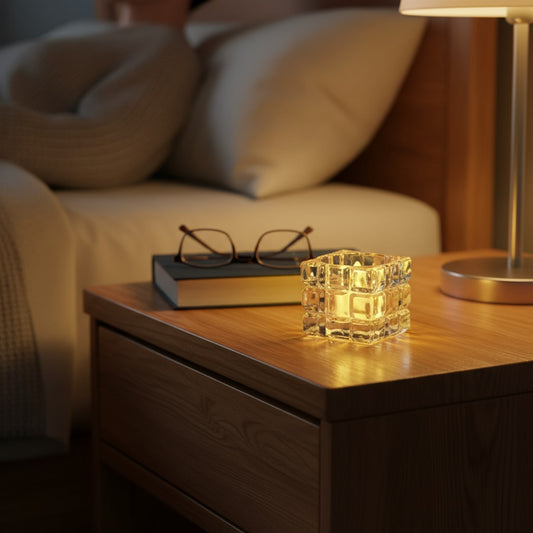 The Flair Store™ Cube Shaped LED Flameless Flickering Candles for Christmas, Diwali, Party, Festival (small)