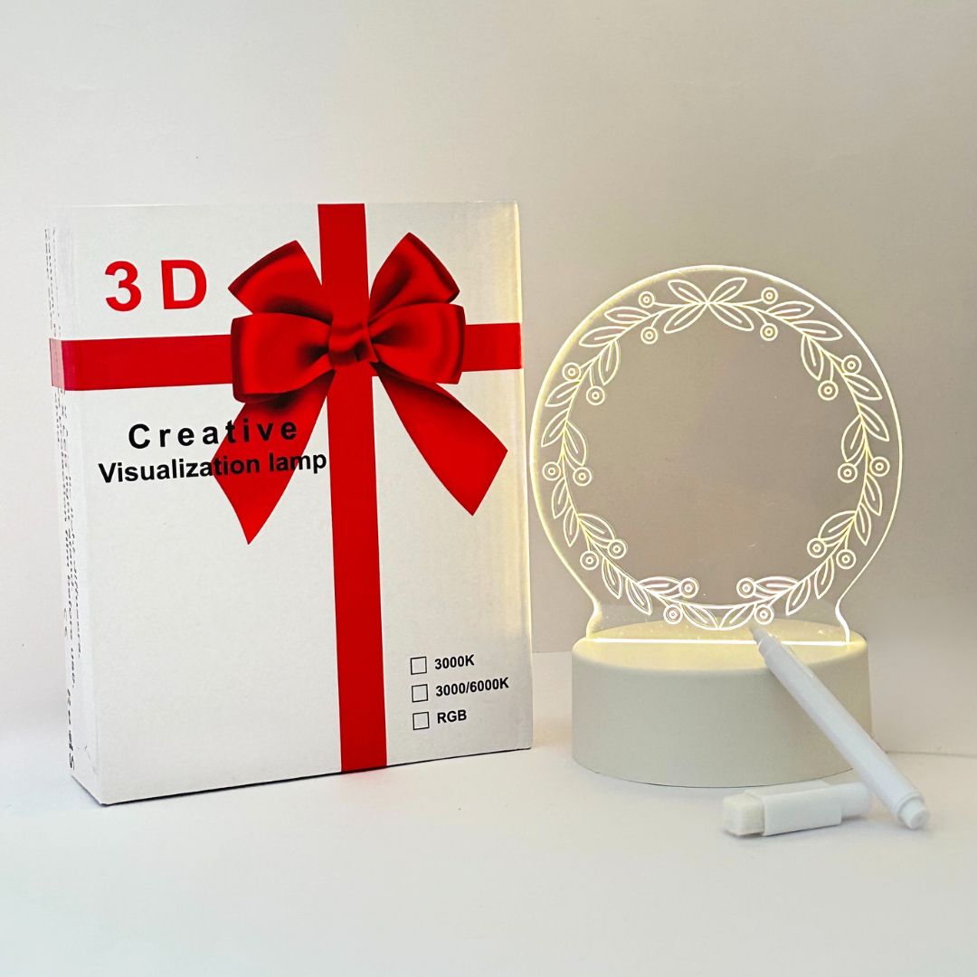 The Flair Store™ 3D Creative Writing Visualization Lamp Message Board Smart USB Greetings LED